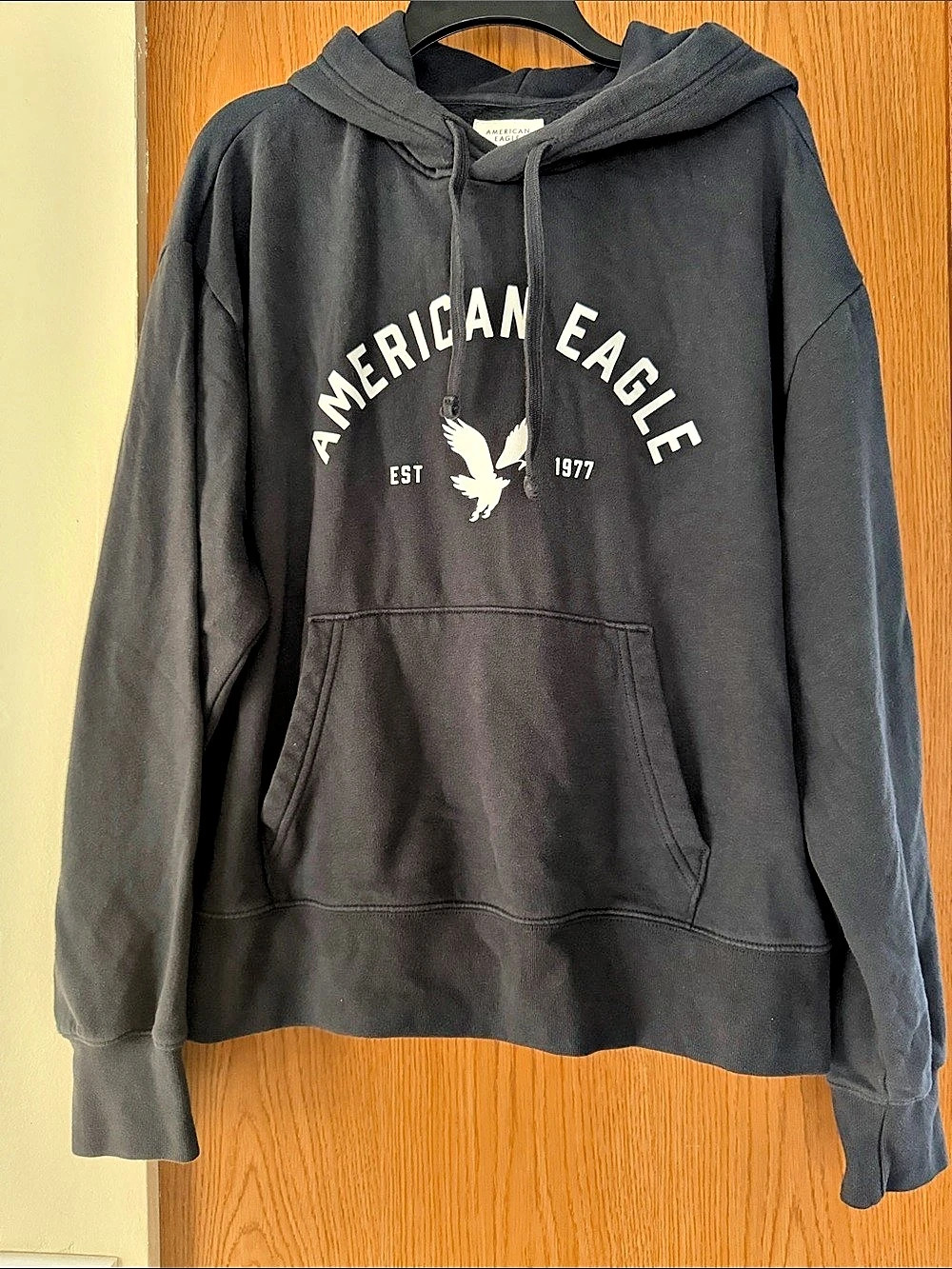 American Eagle Graphic Hoodie dark gray Size Medium